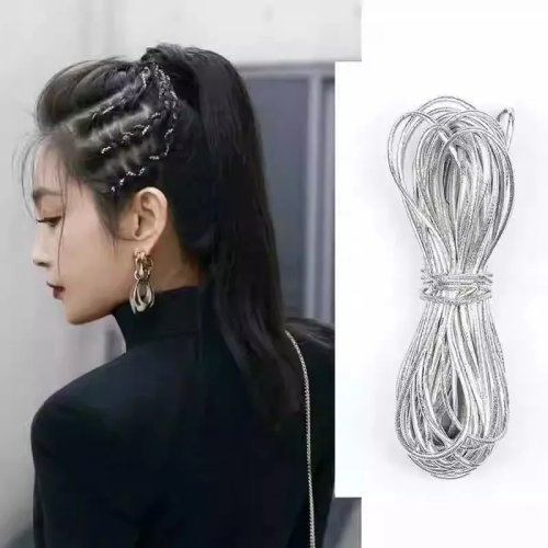 Ikat Rambut Dreadlock Premium 5m Emas Perak untuk Wanita Anak, Aman untuk Braid, Anti Kusut