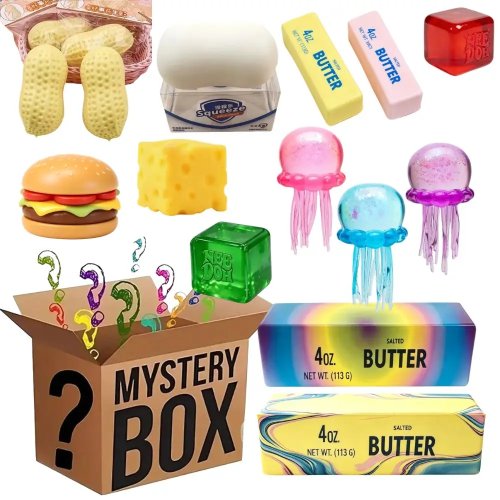 Hộp Bí Ẩn Kawaii Móng Mèo Mochi Squishy, Đồ Chơi Fidget Thức Ăn Giả, Đồ Chơi Bóp Chân Dễ Thương Giảm Căng Thẳng