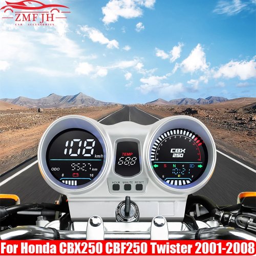 Đồng hồ tốc độ kỹ thuật số LCD cho Honda CBX250 / CBF250 Twister 2001-2008 - Mặt đồng hồ (37100-KPF-961)