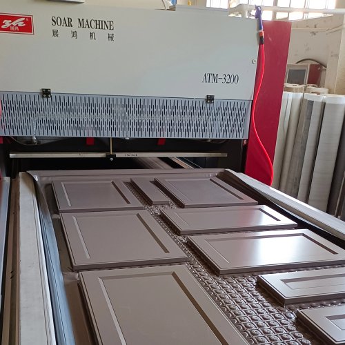 Máy ép màng chân không tự động cho chế biến gỗ, có chốt tự động
