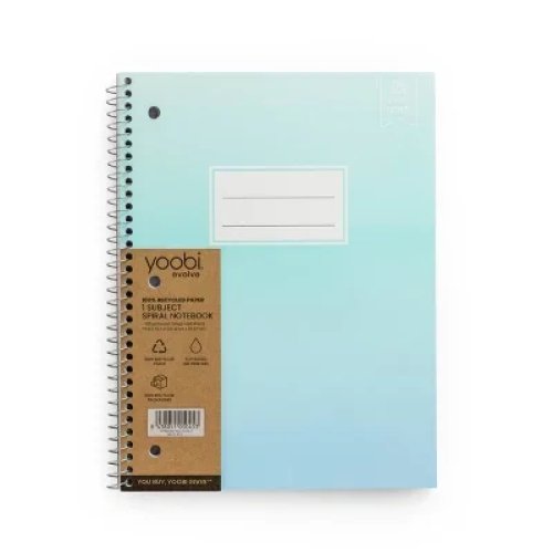 Evolve 8"x10.5" College Ruled 1-Subject Notebook, 100 Pages, Ocean Breeze Ombre - School Supplies