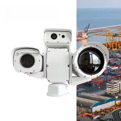 Telecamera termica PTZ multispettrale 25-225 mm (VIS + LWIR), sensore VOx non raffreddato, IP66 impermeabile per sorveglianza a lunga distanza