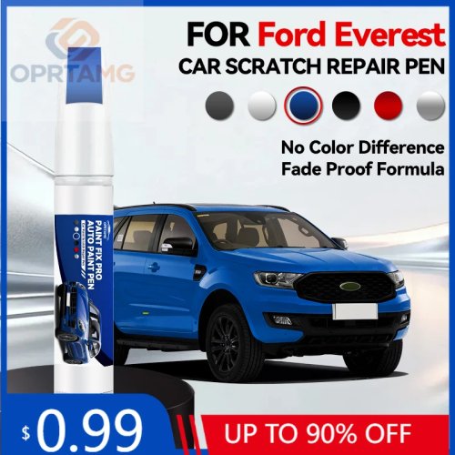قلم إصلاح طلاء Ford Everest 2026 - مزيل الخدوش Touch Up DIY - Arctic White وأسود