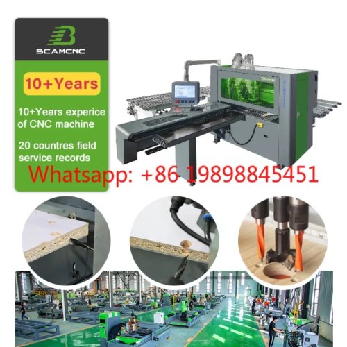 ماكينة CNC بستة جوانب للحفر وتشكيل الشقوق لألواح الأثاث مع محرك