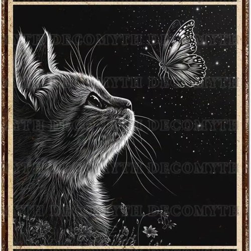 Vintage Blechschild Schwarze Katze – „Engel haben nicht immer Flügel, manchmal haben sie Schnurrhaare“ Wanddekoration für Zuhause, Garten, Gewächshaus, Wohnzimmer, Schlafzimmer