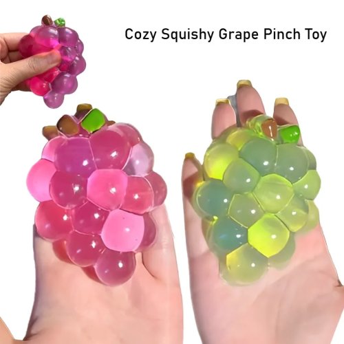 Squishy Grape Stress-Relief Fidget Toy — Slow-Rising Sensory Squeeze Anti-Anxiety Hand Toy