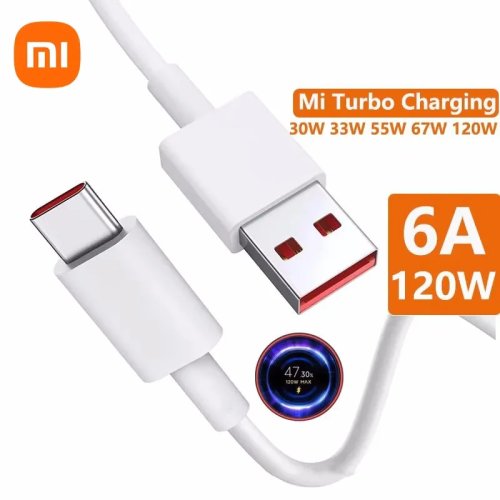 Cable de carga ultrarrápida original Xiaomi 6A 120W USB-C para Xiaomi Mi 13, 12 Pro, Realme, POCO 12 Turbo