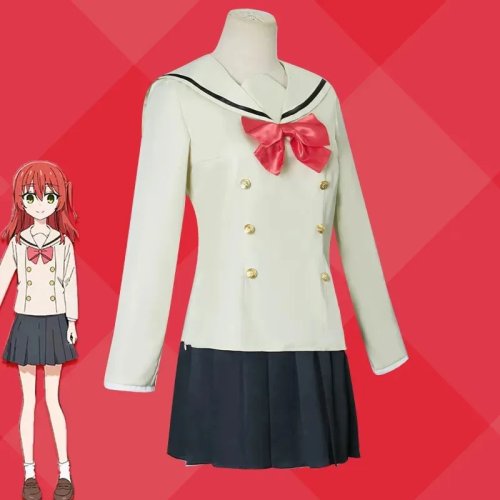 Costume Cosplay Bocchi the Rock Ikuyo Kita Uniforme JK Parrucca Rossa Halloween Anime