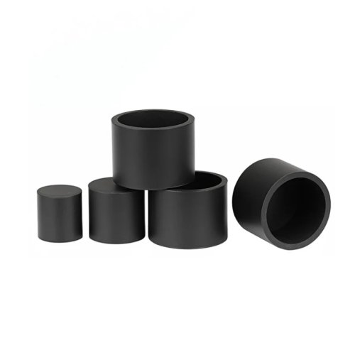 Tampões finais em silicone preto 3–102 mm — Tampas redondas para tubo, proteção anti-poeira