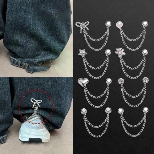 Clipes para Roupa Feminina com Decoração de Borboleta Ajustáveis - Encurtamento Instantâneo de Mangas para Camisas, Vestidos, Calças
