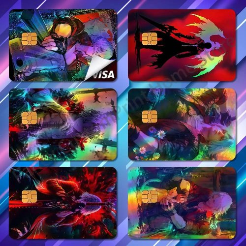 Adesivi per carte di credito anime Devil May Cry - Pellicole laser colorate impermeabili