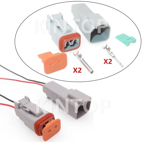 1 Set 2‑Pin Waterproof Automotive Connector DT04-2P DT06-2S AT06-2S AT04-2P Wire Harness Socket