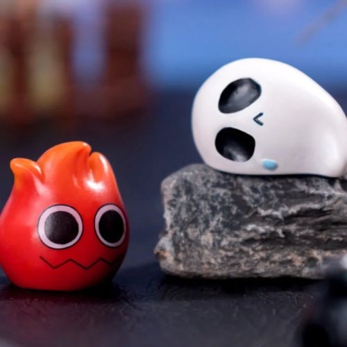 Bộ mô hình mini Halloween bằng resin — bí ngô mini, ma, mèo đen và đầu lâu, trang trí nhà