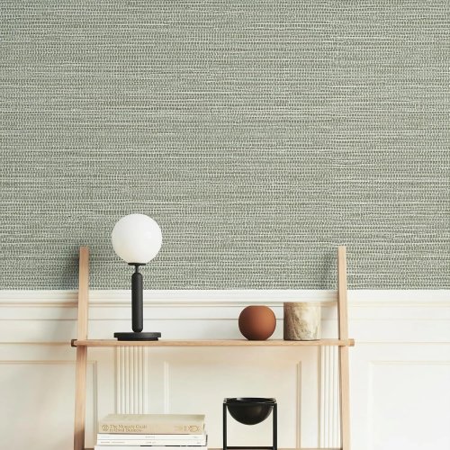 Papier peint auto-adhésif texturé effet grasscloth 45 cm x 10 m — aspect tissé, étanche et amovible, coloris neutre, pour chambre, cuisine, placards