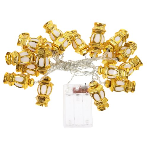 3 Metri 20 LED Luci Decorative a Stringa, Bianco Caldo, Ideali per Festa Eid, Giardino