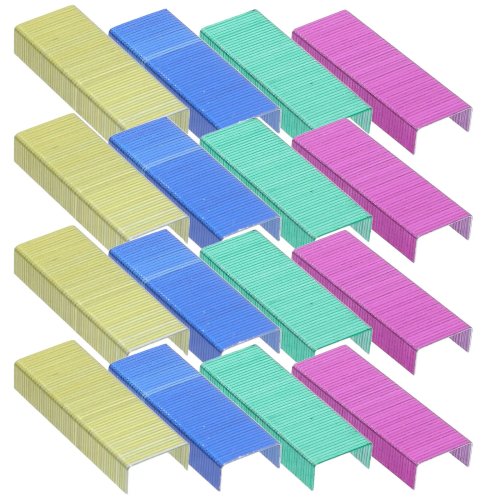800 Stück Bunte Standard-Heftklammern für Tischhefter - Metallklammern Nachfüllpack für Büro & Zuhause
