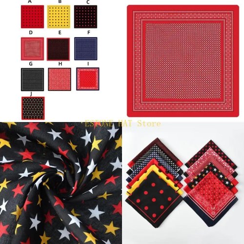 Bandana/headwrap hip hop a pois — foulard collo/maschera viso unisex