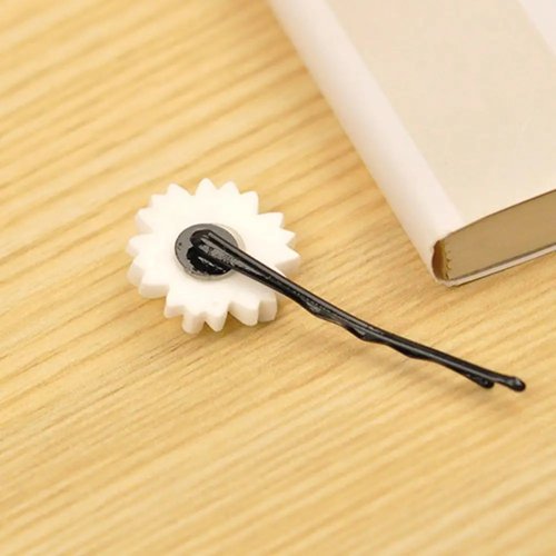 Piccole mollette per capelli a fiore di margherita in acrilico per donna - Clip e forcine carine