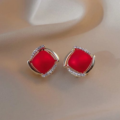 Серьги-гвоздики с жемчугом, серебро 925, для женщин — корейский винтаж/французский стиль с кристаллами