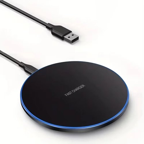 Cargador Inalámbrico 15W con LED, Base de Carga Rápida para iPhone 16 15 14 13 Pro Max, Samsung, Xiaomi - Sostén para Celular