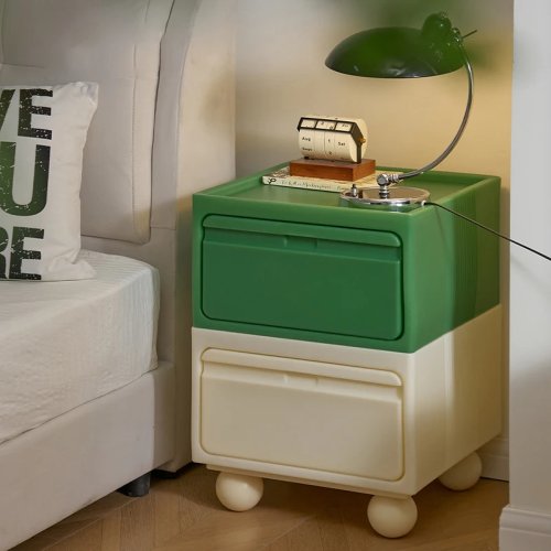 Comodino stile nordico di lusso con contenitore, comodino portatile per camera da letto