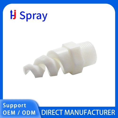 Huajue kunststof spiraalmondstuk 170° 3/8 in (≈9,5 mm) - OEM/ODM, voor industriële reiniging en stofafzuiging