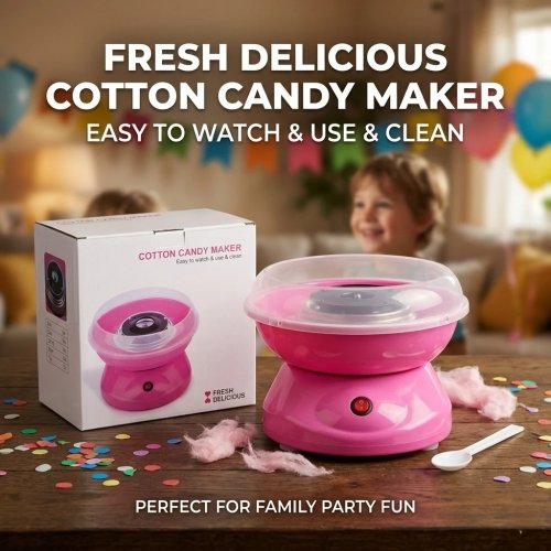 450W Mini Zuckerwatte-Maschine – Tragbar für Home-Party, geringer Ölverbrauch, leicht zu reinigen, zum Selbermachen von Zuckerwatte und Marshmallows