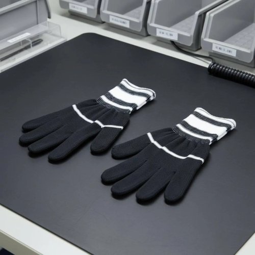 Găng tay lao động dệt chống trượt 2 màu — Găng tay bảo hộ linh hoạt cho công nhân nhà máy và lắp ráp