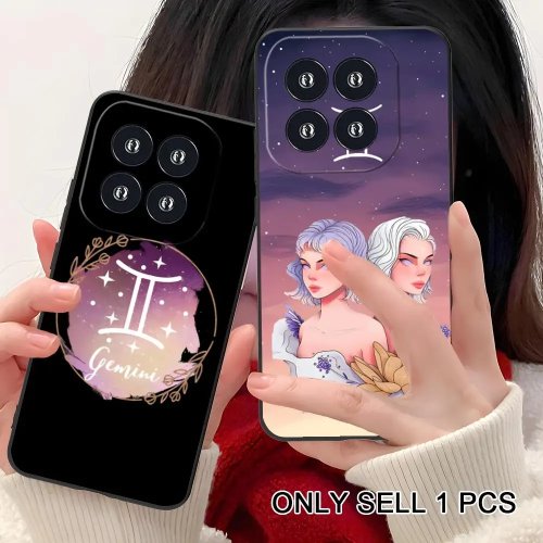 쌍둥이자리 스마트폰 케이스 Xiaomi 17/15/14/13/12/Mi 11T/Ultra/Lite/Pro/S/X 5G 호환 소프트 TPU 충격방지 커버