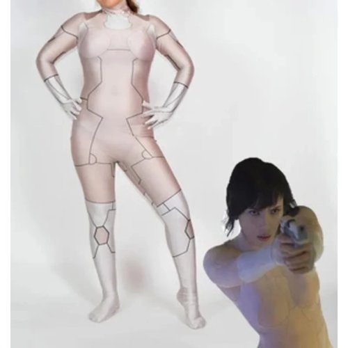 Costume Cosplay Ghost in the Shell «Major» — Combinaison Catsuit Zentai intégrale imprimée 3D pour adultes et enfants