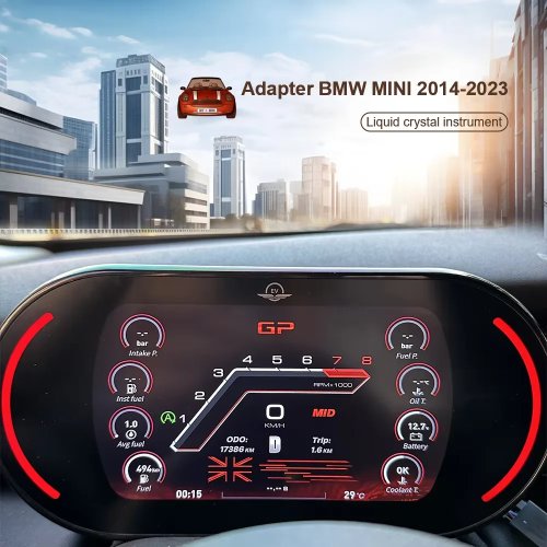 แผงหน้าปัดดิจิตอล LCD มาตรวัดความเร็วสำหรับ BMW Mini Cooper F54 F55 F56 2014-2023 สไตล์ห้องนักบินดั้งเดิม