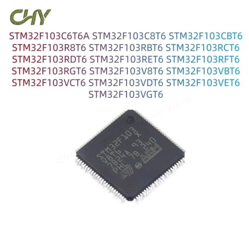 Original STM32F103 series 32-bit ARM Cortex-M3 microcontroller (C8T6/CBT6/RCT6/RET6/VGT6/VET6/VCT6) IC