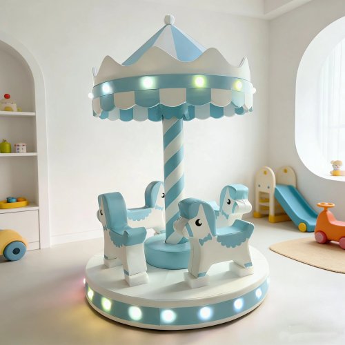 Електронна мʼяка карусель (Soft Play) на замовлення — пастельний набір для дитячого майданчика в приміщенні