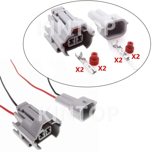 Lot de 1 Connecteur étanche 2 broches 6189-0060 AC pour injecteur essence faisceau auto