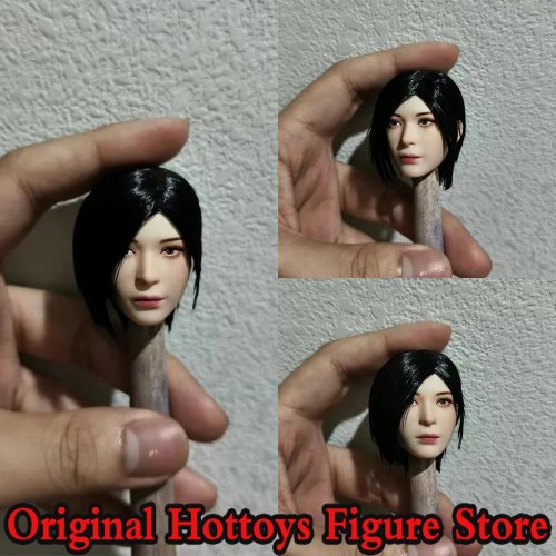Escultura de Cabeça de Soldado Feminina Escala 1/6 Ada Wong Agente Secreta Cabeça Esculpida Pintada Mini para Figura de Ação de 12 Polegadas