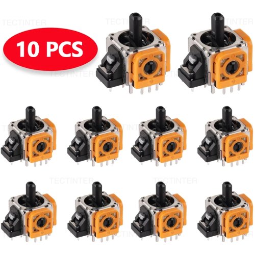10PCS 3D Analog Thumbstick Replacement for PS5/PS4/Nintendo Switch Pro Controller – Repair/Replacement Kit