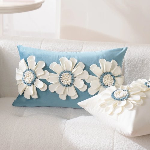 Прямоугольная наволочка 30x50 см из бархата с 3D подсолнухами, ручная работа — для дивана и кровати