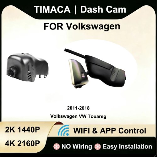 Dashcam pour Volkswagen Touareg (2011–2018) 2K/4K DVR avec Wi‑Fi Plug & Play