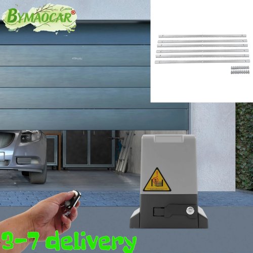 Apriporta scorrevole automatico 750W 1600Kg 12m, basso rumore 50dB con 2 telecomandi, 2 sensori a infrarossi e 6 cremagliere da 1m