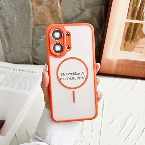 Ốp lưng cứng trong suốt cho POCO X8 Pro / X8 Pro Max, có nam châm (tương thích MagSafe) và tính năng tản nhiệt