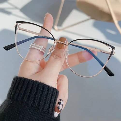 Occhiali da donna filtro luce blu — protezione per schermo, montatura fashion designer