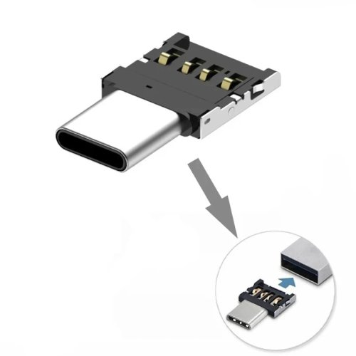 Uniwersalny adapter OTG USB-C → Micro USB (USB 2.0) — złącze OTG do smartfona, 1 lub 5 szt.