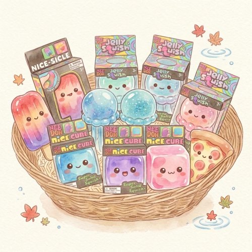 ของเล่นฟิดเจ็ท Squishy Schylling NeeDoh Nice Cube & Nice-Sicle – ของเล่นบีบคลายเครียดสำหรับเด็กและผู้ใหญ่ ของเล่นโต๊ะทำงานเพื่อความสงบและมีสมาธิ
