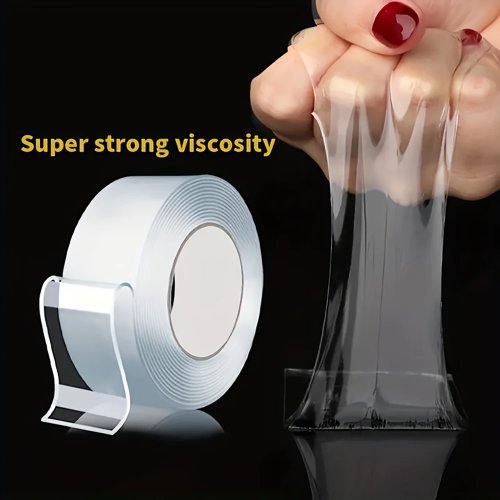 Băng Keo Nano Hai Mặt Siêu Mạnh, Rộng 20-50mm, Độ Kết Dính Cao, Trong Suốt, Có Thể Tái Sử Dụng, Băng Keo Gắn