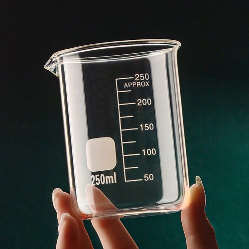 Gelas ukur kaca borosilikat tinggi — gelas ukur bertanda transparan untuk laboratorium dan dapur, 50/100/150/250/500/1000 ml
