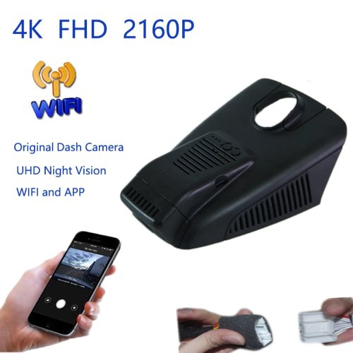 กล้องติดรถยนต์ 4K แบบ Plug-and-Play สำหรับ Mercedes‑Benz GLC 200/260/300 (2016–2018) – DVR บันทึกวิดีโอ พร้อม WiFi