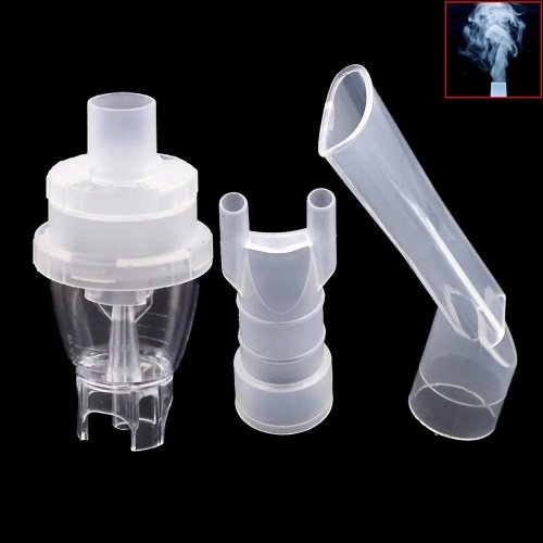 Set de 3 tazas de nebulizador con boquilla y cánula nasal para inhalador de asma y alergia