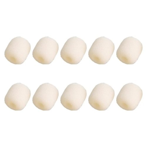 Paquete de 10 fundas de espuma mini para micrófonos de solapa y headset – 10 cubre micrófonos (compatible con K9)