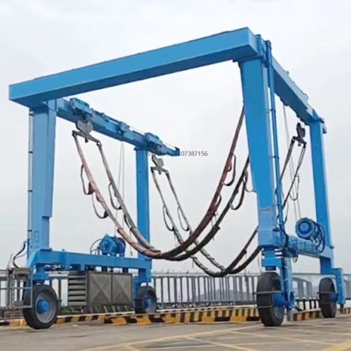 Travel lift móvel personalizado para embarcações 300-800 toneladas - grua de manuseio de barcos