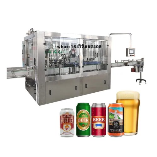 Máquina llenadora y selladora para latas y botellas PET — para jugo, bebidas carbonatadas y cerveza